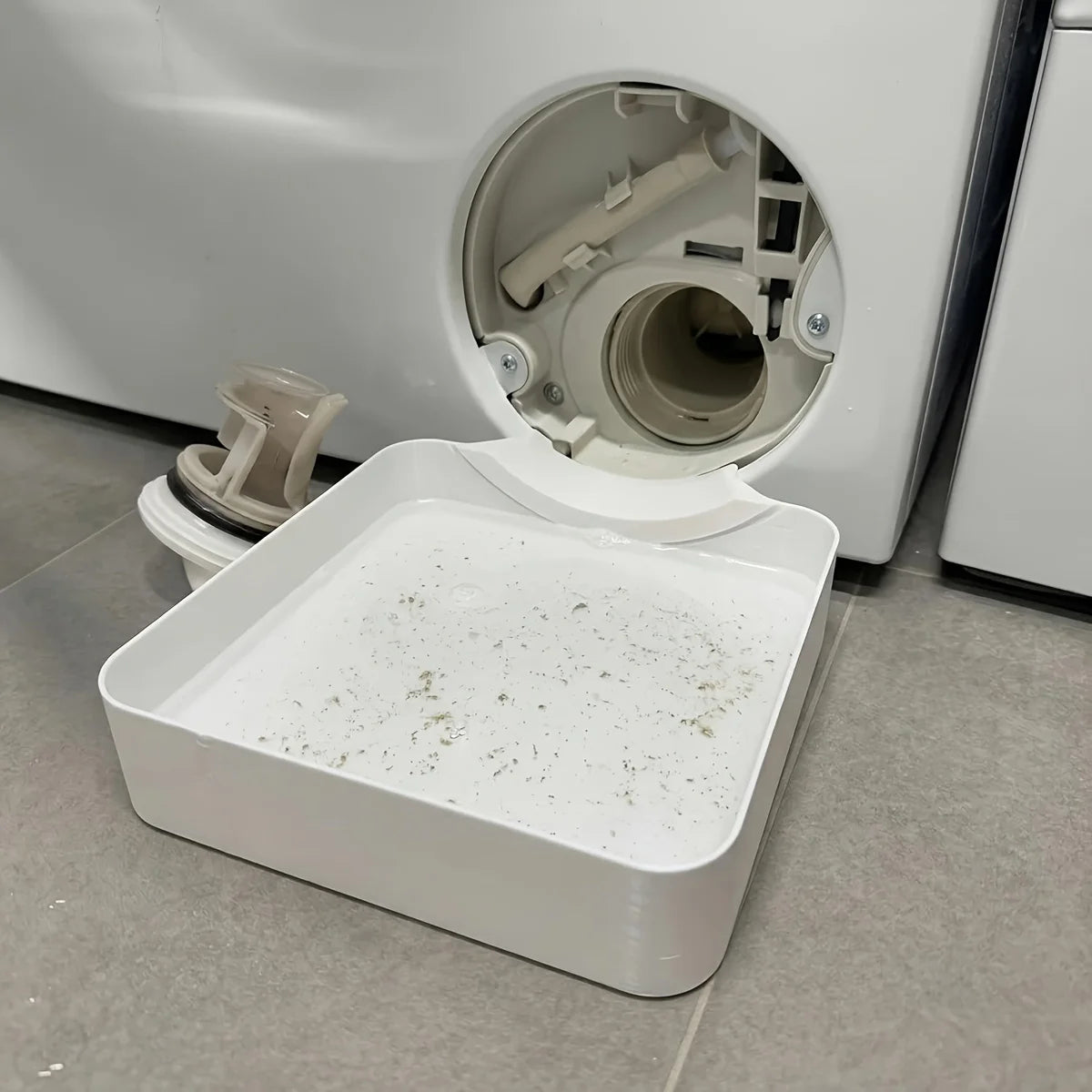 Washing Machine Drainage Tray for Lint Filter Cleaning