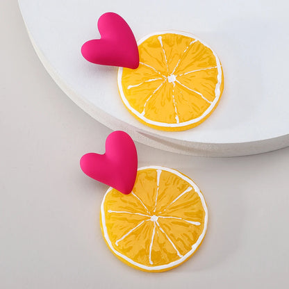 Acrylic Fruit Big Earrings