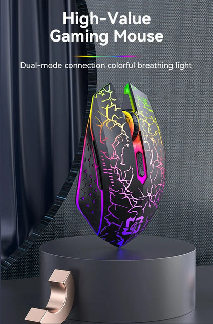 Silent RGB Wireless Gaming Mouse with Type-C Charging