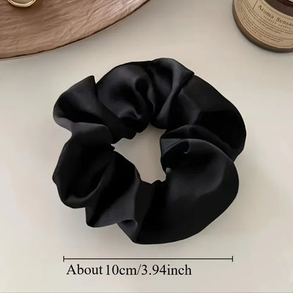 Elegant Solid Color Hair Scrunchies Set