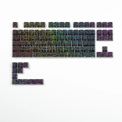 Topographic 4.0 Shine-Through PBT Keycap Set – 98 Keys