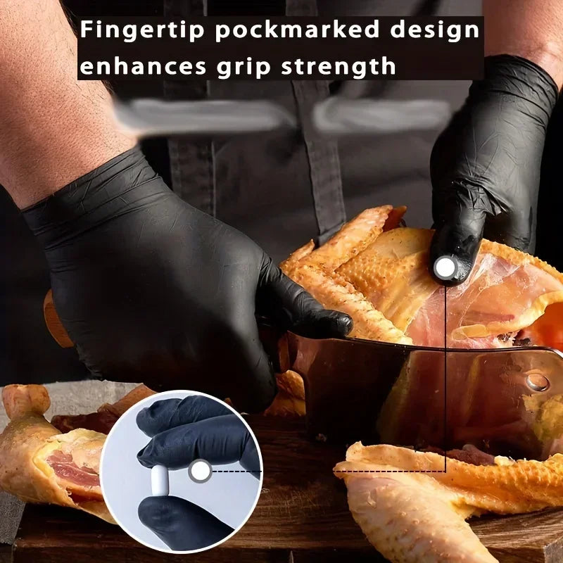 Black Disposable Nitrile Gloves