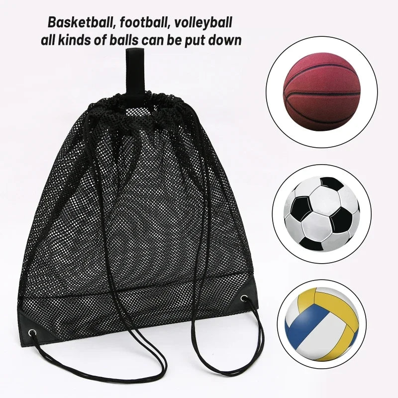 Heavy Duty Mesh Drawstring Sports Backpack