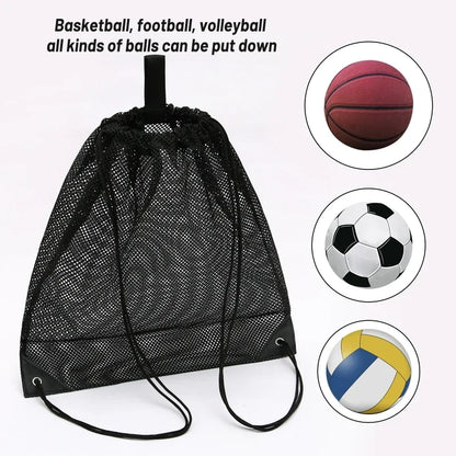 Heavy Duty Mesh Drawstring Sports Backpack