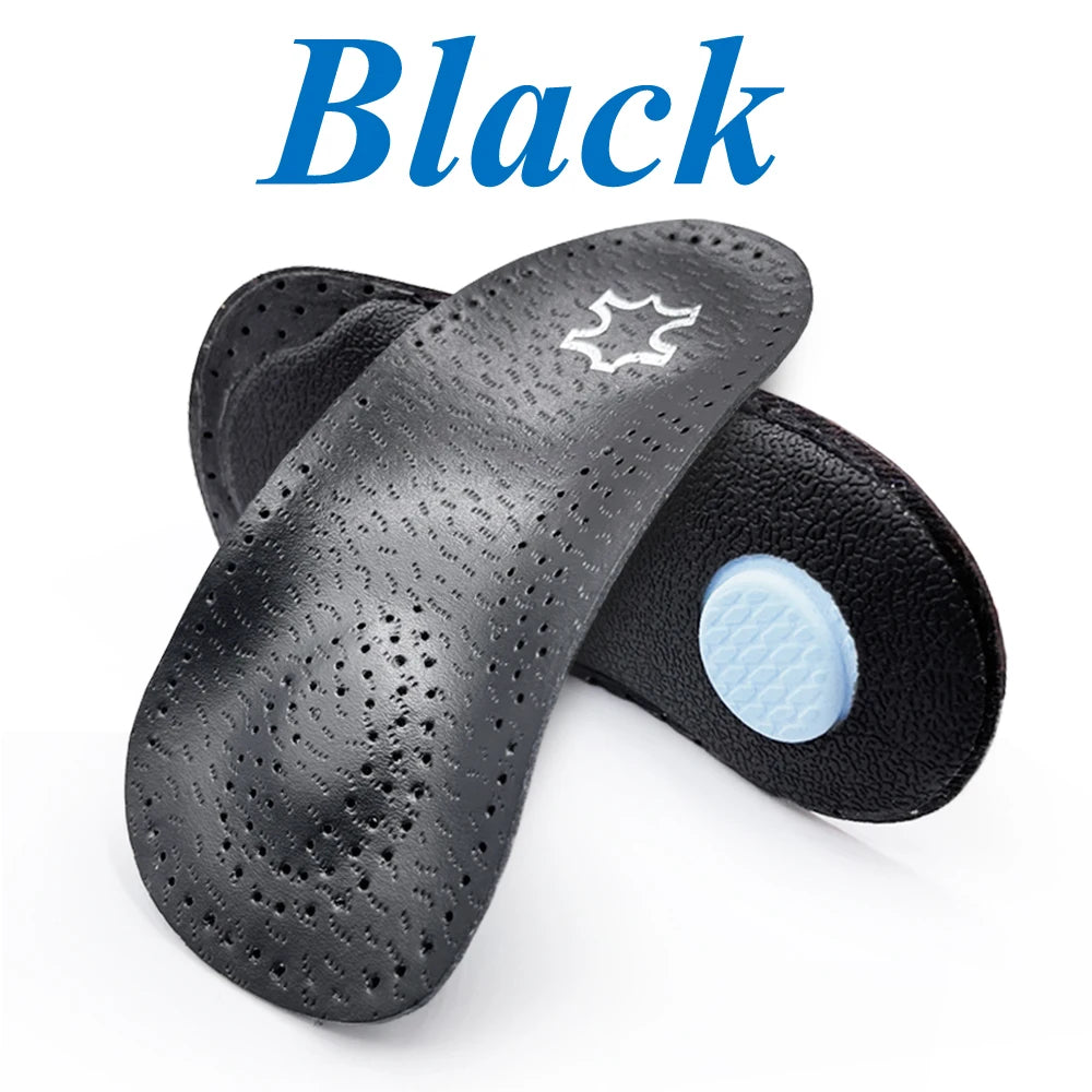 3/4 Leather Orthotic Arch Support Insoles