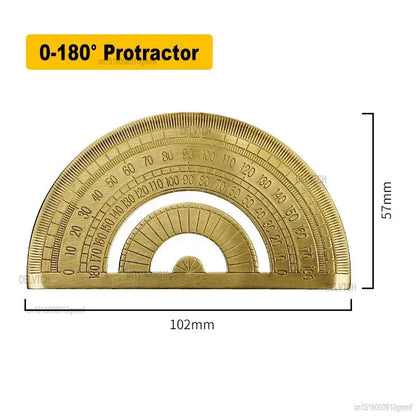 Vintage Brass Double Scale Straight Ruler