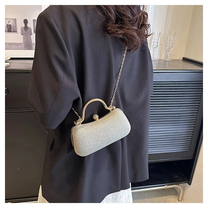 Pearl Chain Evening Shoulder Bag