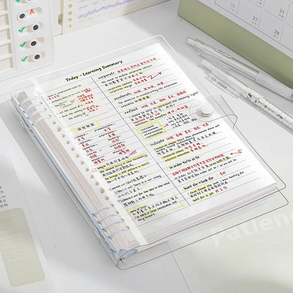 A5 Transparent PVC Binder Notebook