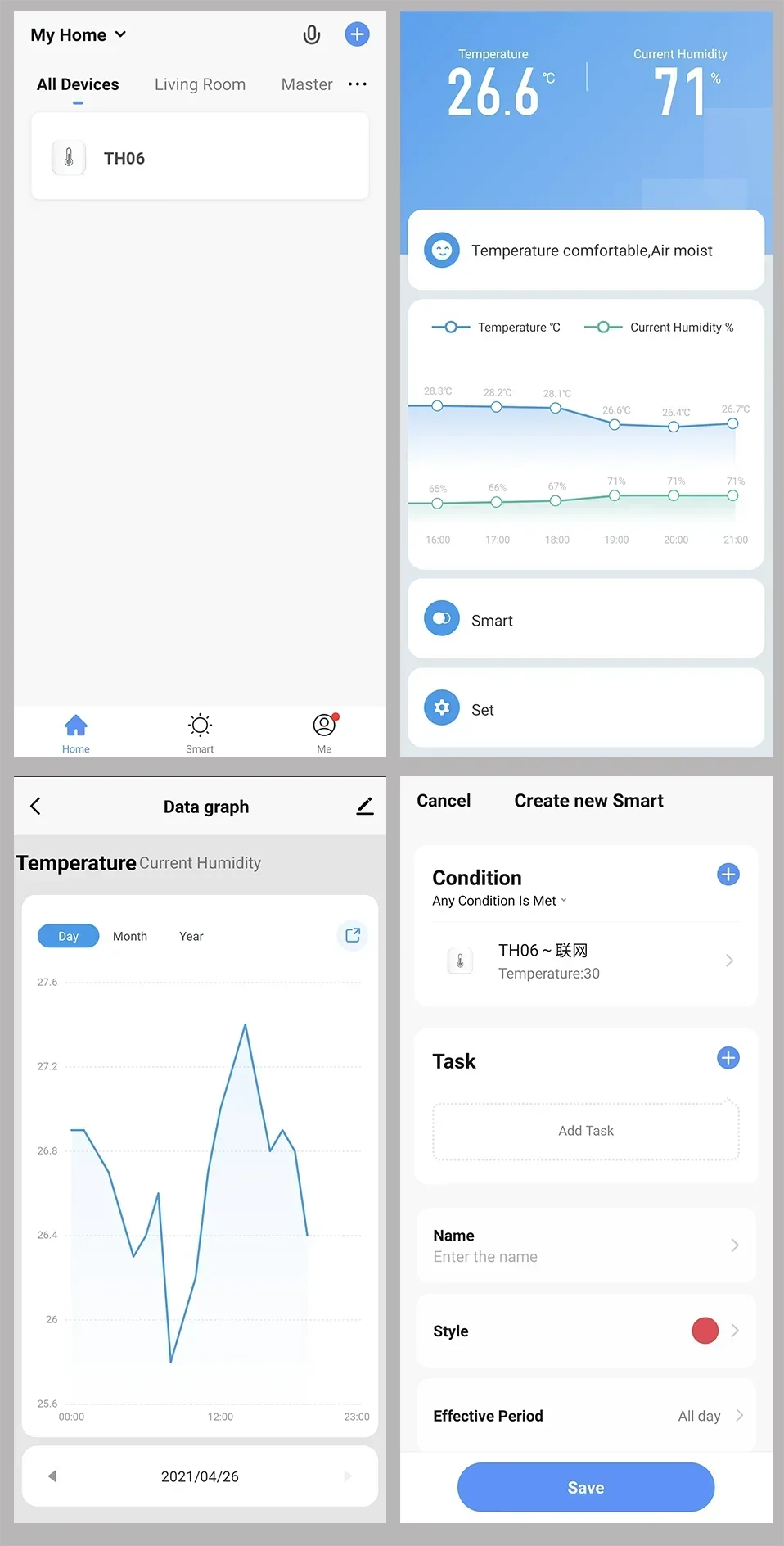 Smart WiFi Temperature & Humidity Sensor