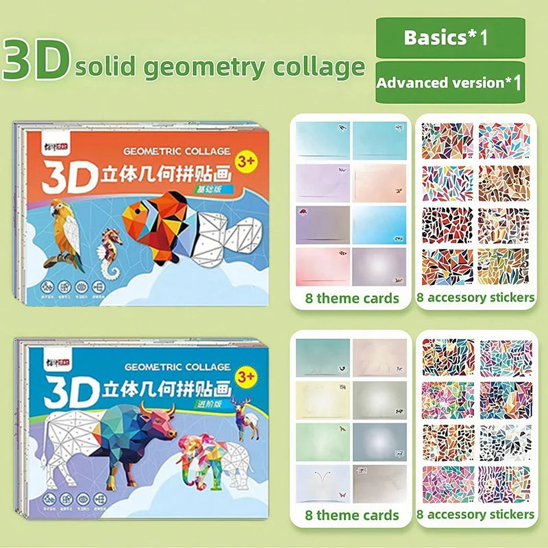 3D Animal Puzzle Sticker Book