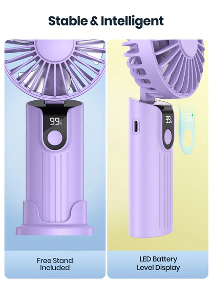TOPK K38 Portable Handheld Fan with LED Display