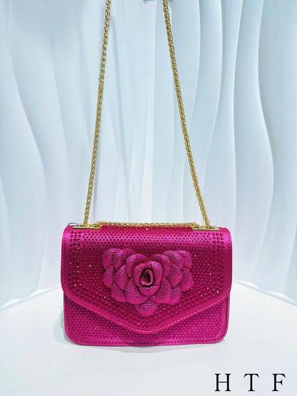 Glitter Crystal Evening Clutch Bag