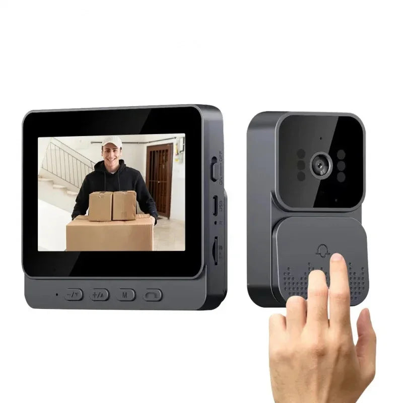 Smart Wireless Video Doorbell with 4.3” Indoor Display & Night Vision