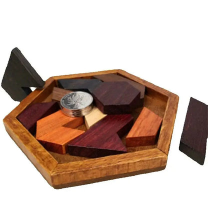 Wooden Geometric Shape Puzzle Board
