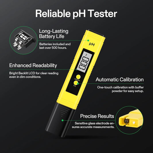 Digital pH & 3-in-1 TDS/EC Temperature Meter Kit