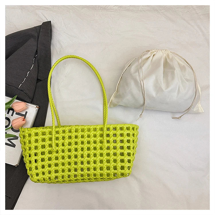 Handwoven Straw Tote Shoulder Bag