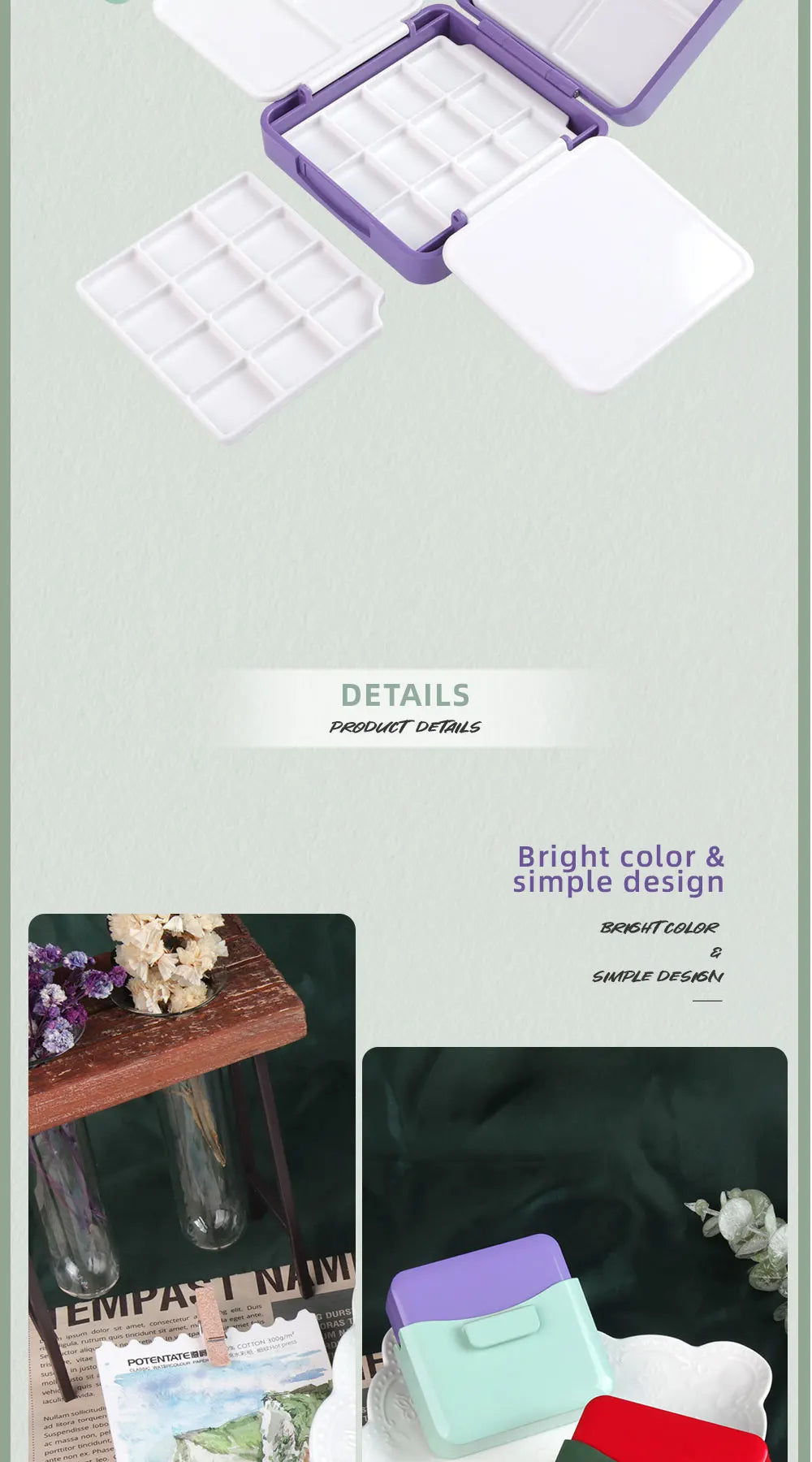 SeamiArt Portable Watercolour Palette Box
