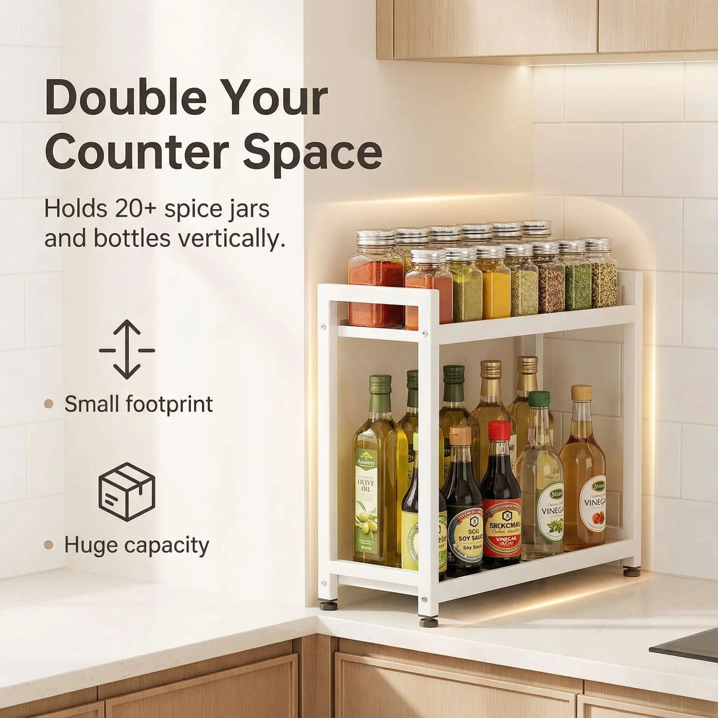 Wall-Mounted Kitchen Storage Shelf