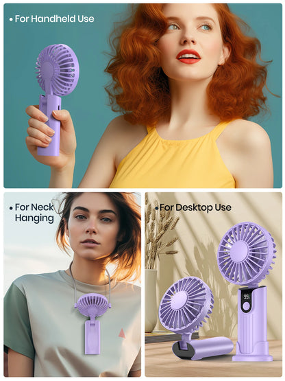 TOPK K38 Portable Handheld Fan with LED Display