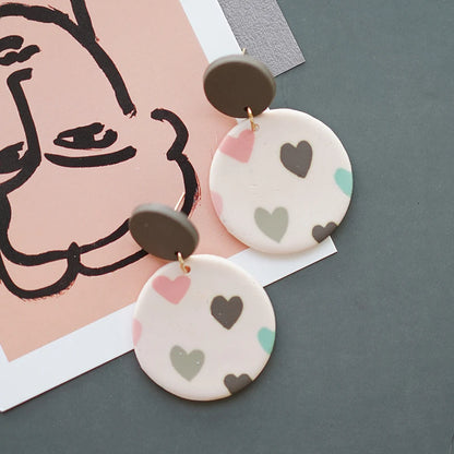 Heart Pattern Long Earrings