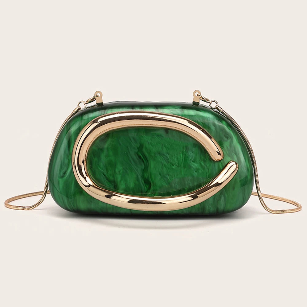 Luxury Metallic Evening Clutch Bag