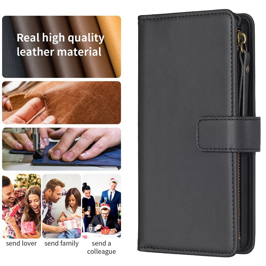 Leather Case For Samsung Galaxy S24 Ultra S23 Plus S22 S21 S20 FE