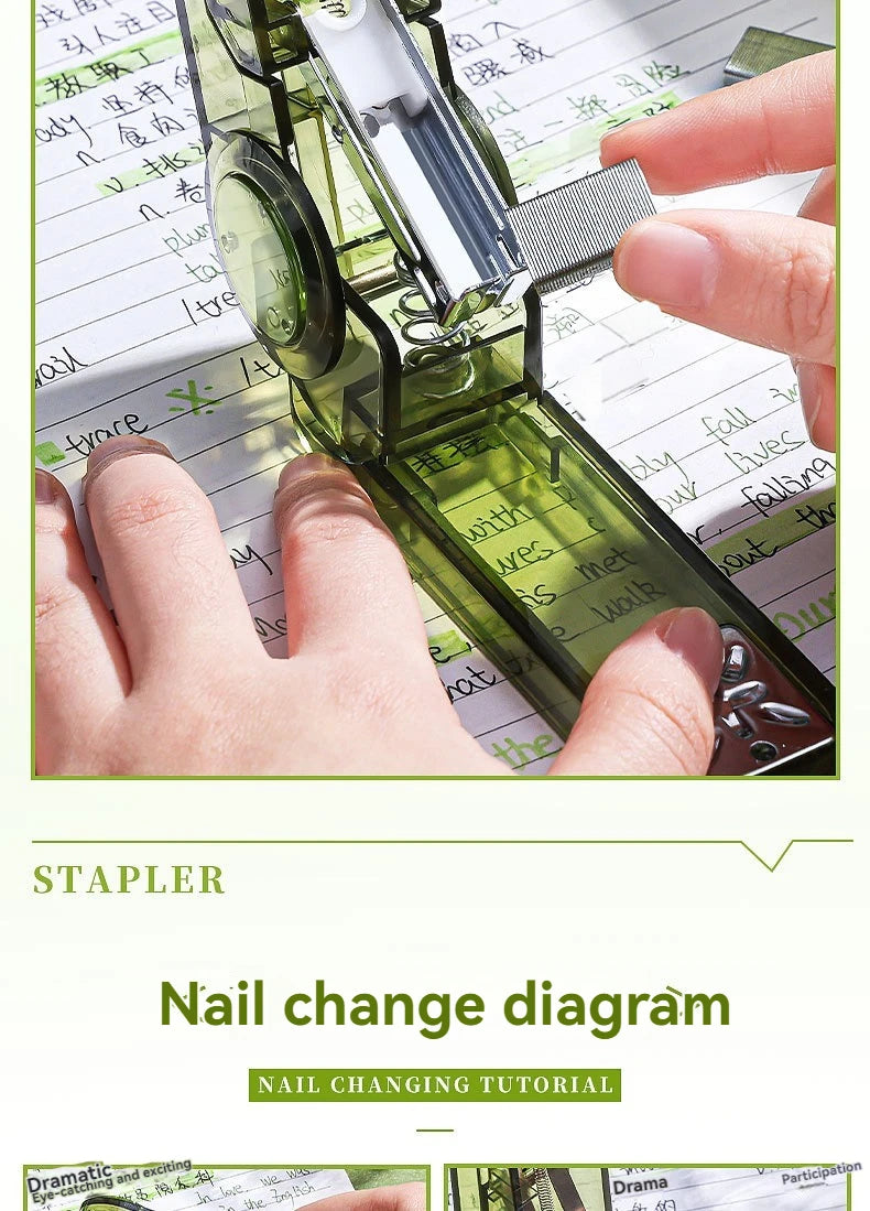 Transparent 360° Rotating Long Reach Stapler