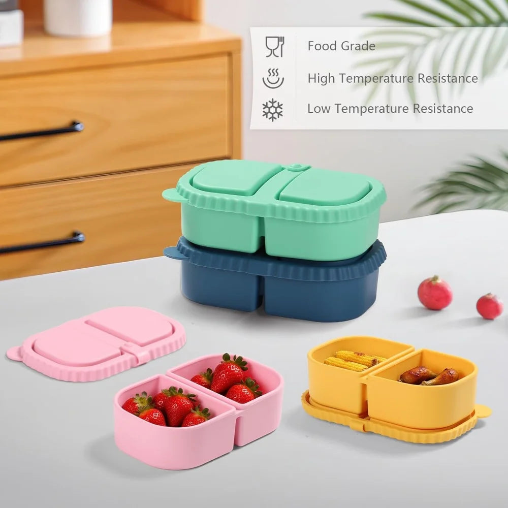 Premium Silicone Double Compartment Snack Box