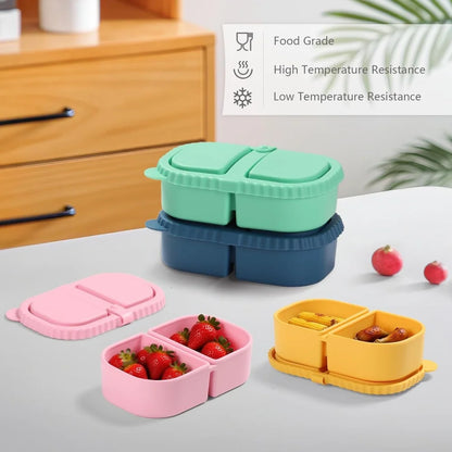 Premium Silicone Double Compartment Snack Box