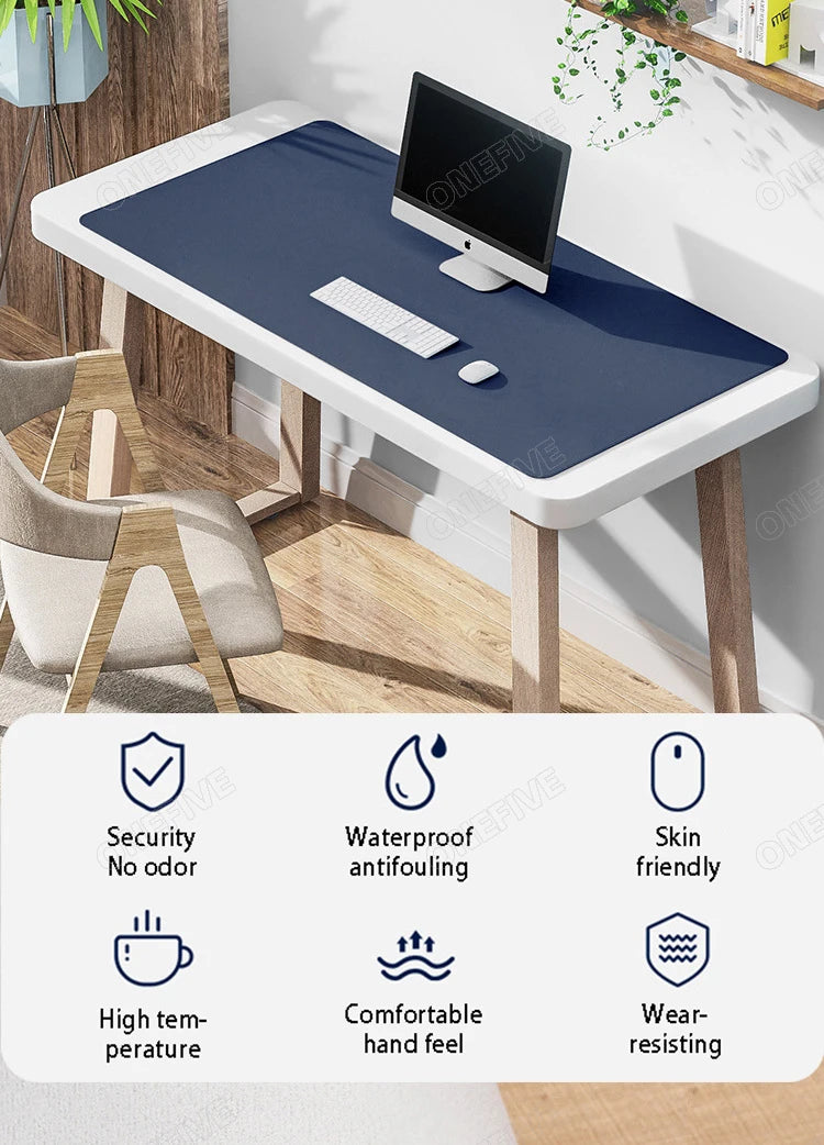 Large PU Leather Desk Mat & Mouse Pad