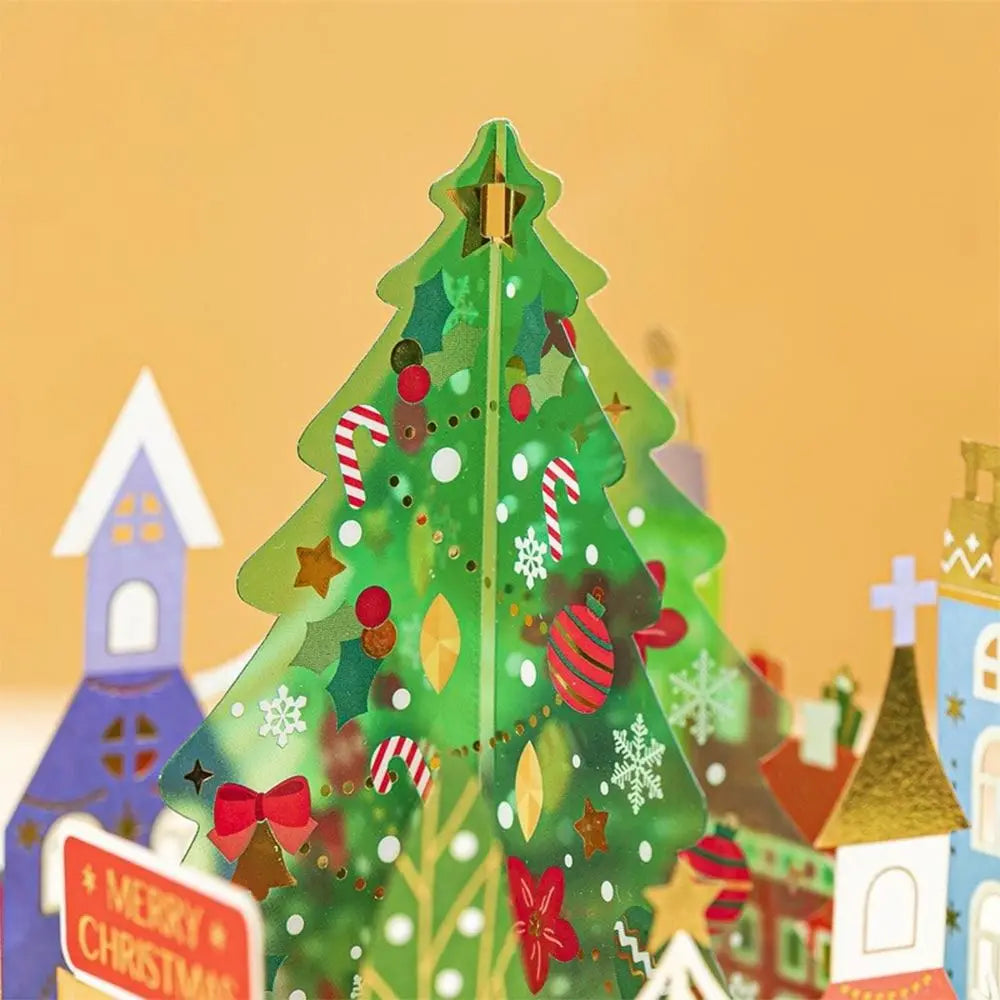 3D Pop-Up Christmas Greeting Card with Envelope