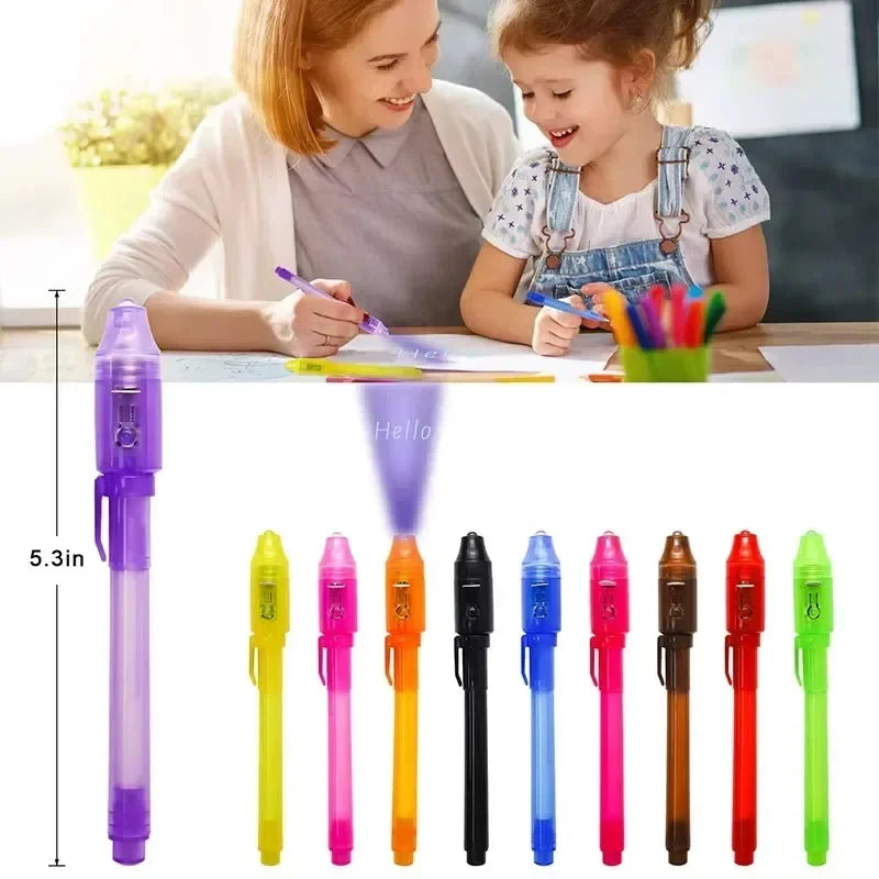 Invisible Ink Secret Message Pens with UV Light