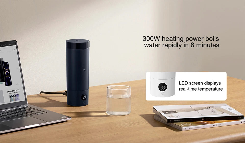 350ml Travel Electric Kettle & Temperature Control Thermos