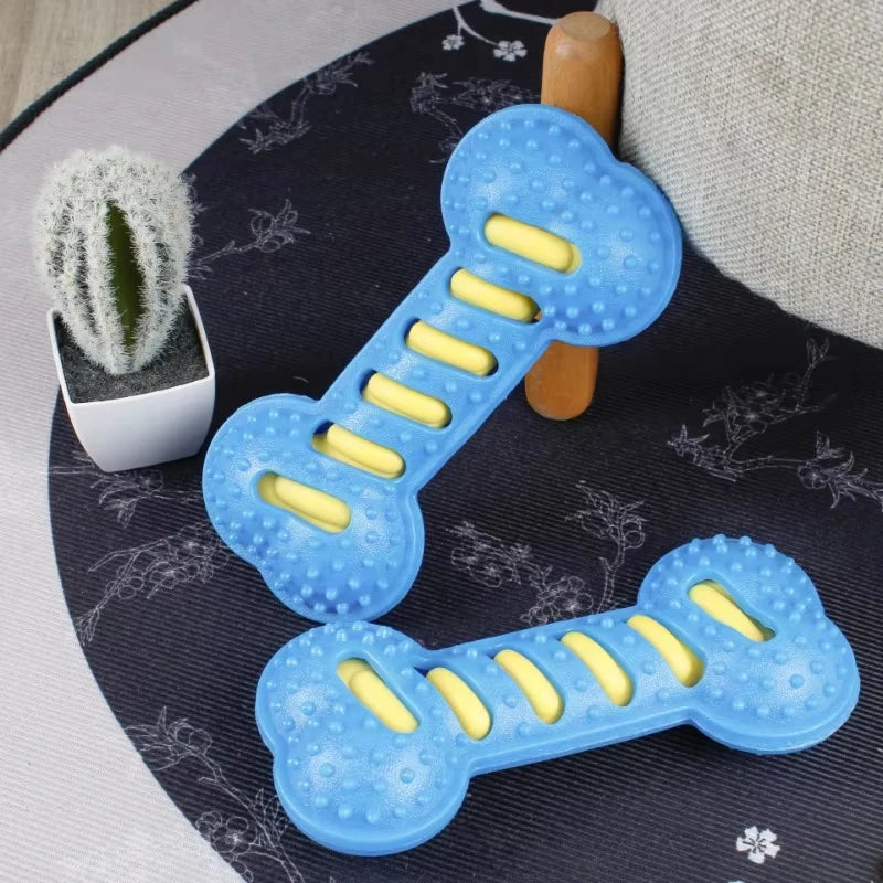 Rubber Squeaky Bone Dog Toy