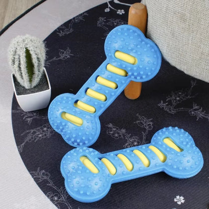 Rubber Squeaky Bone Dog Toy