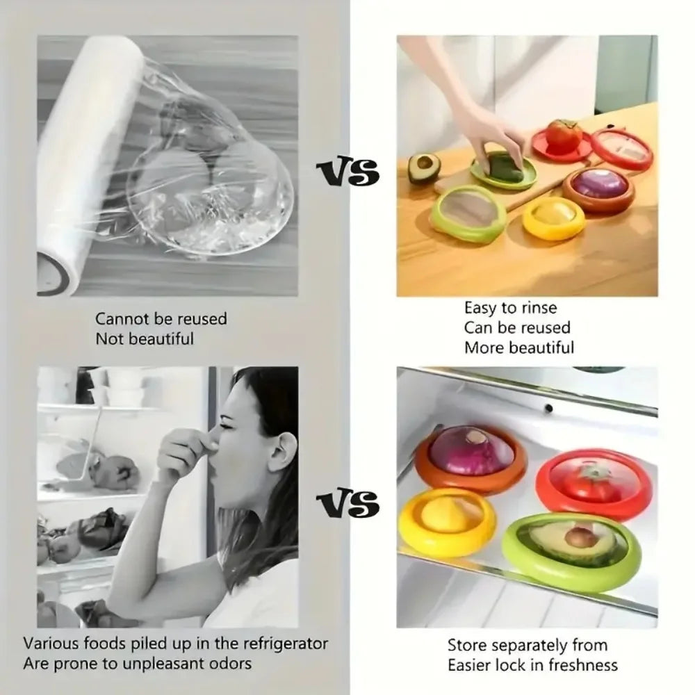 Silicone Fruit & Vegetable Fresh-Keeping Storage Containers