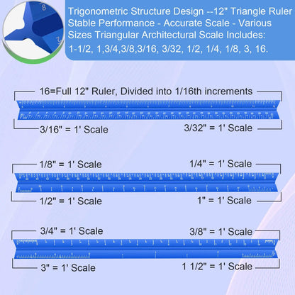 Aluminium Architect Scale Ruler