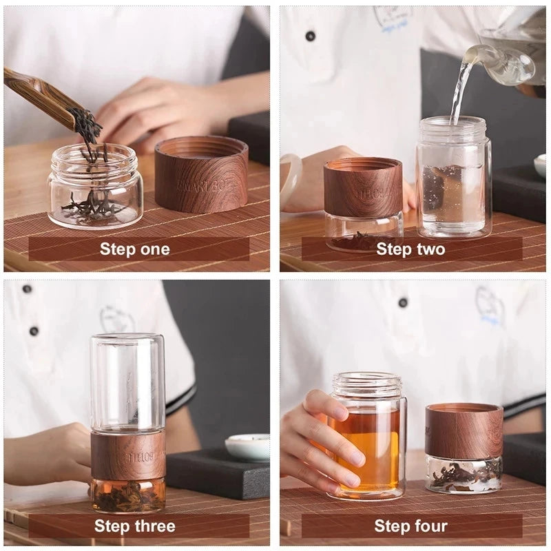 240ml Glass Tea Infuser Bottle