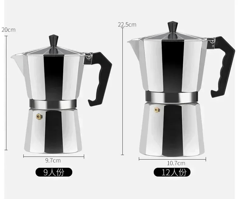 Classic Aluminum Moka Pot Espresso Maker