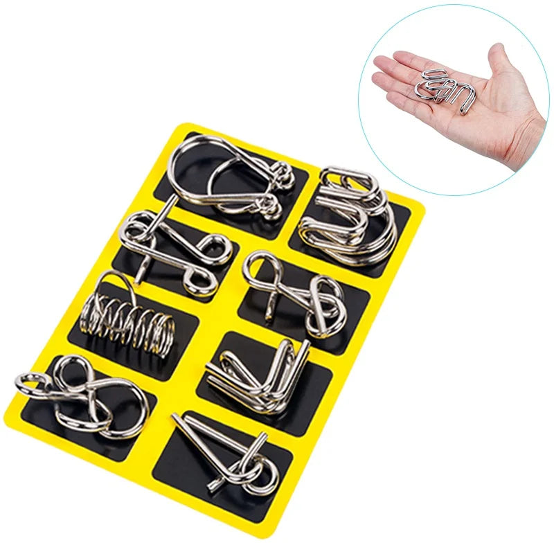 Metal Wire IQ Puzzle Set