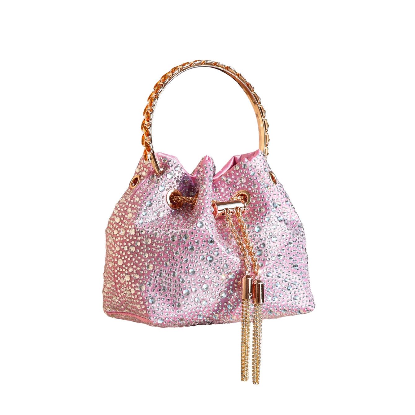 Luxury Rhinestone Bucket Evening Bag