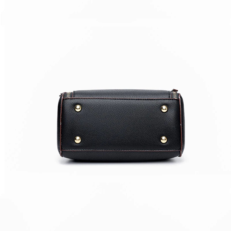 Small Designer-Style Shoulder Handbag with Zip Closure