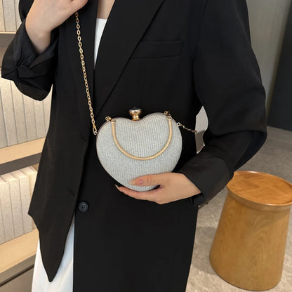 Heart Shape Evening Crossbody Bag