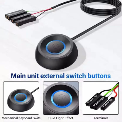 External PC Power Switch Button with LED
