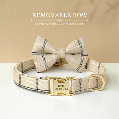 Custom Nylon Dog Collar with Bowknot