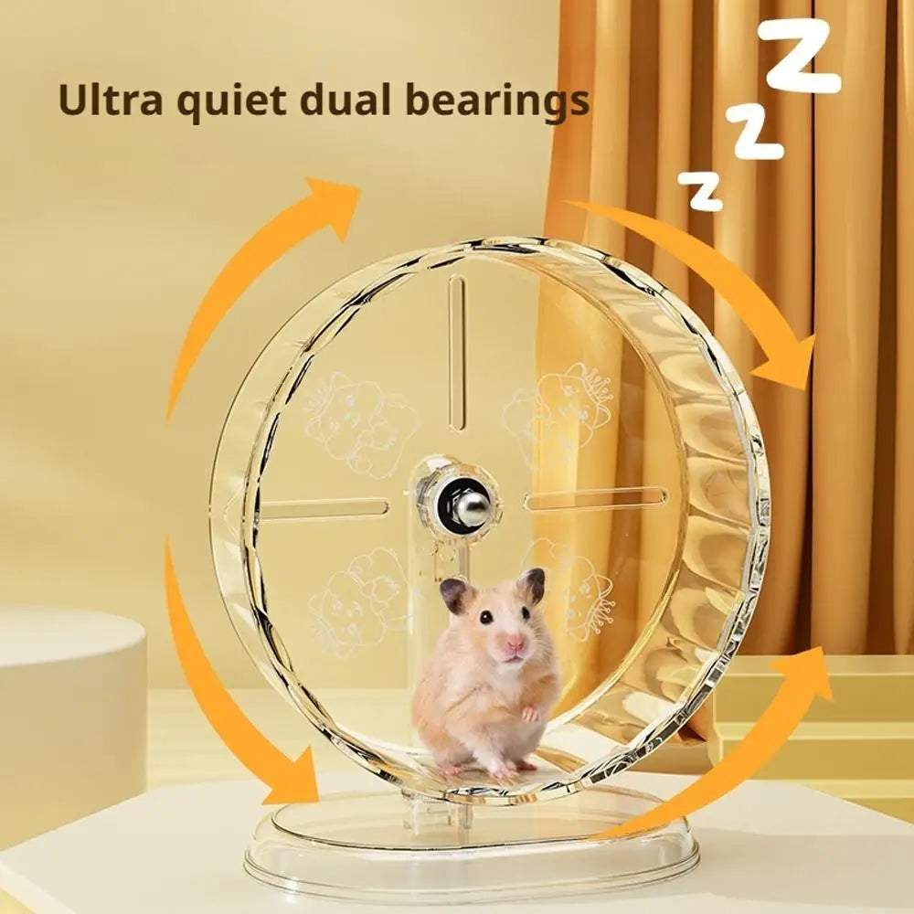 Silent Transparent Hamster Running Wheel Toy