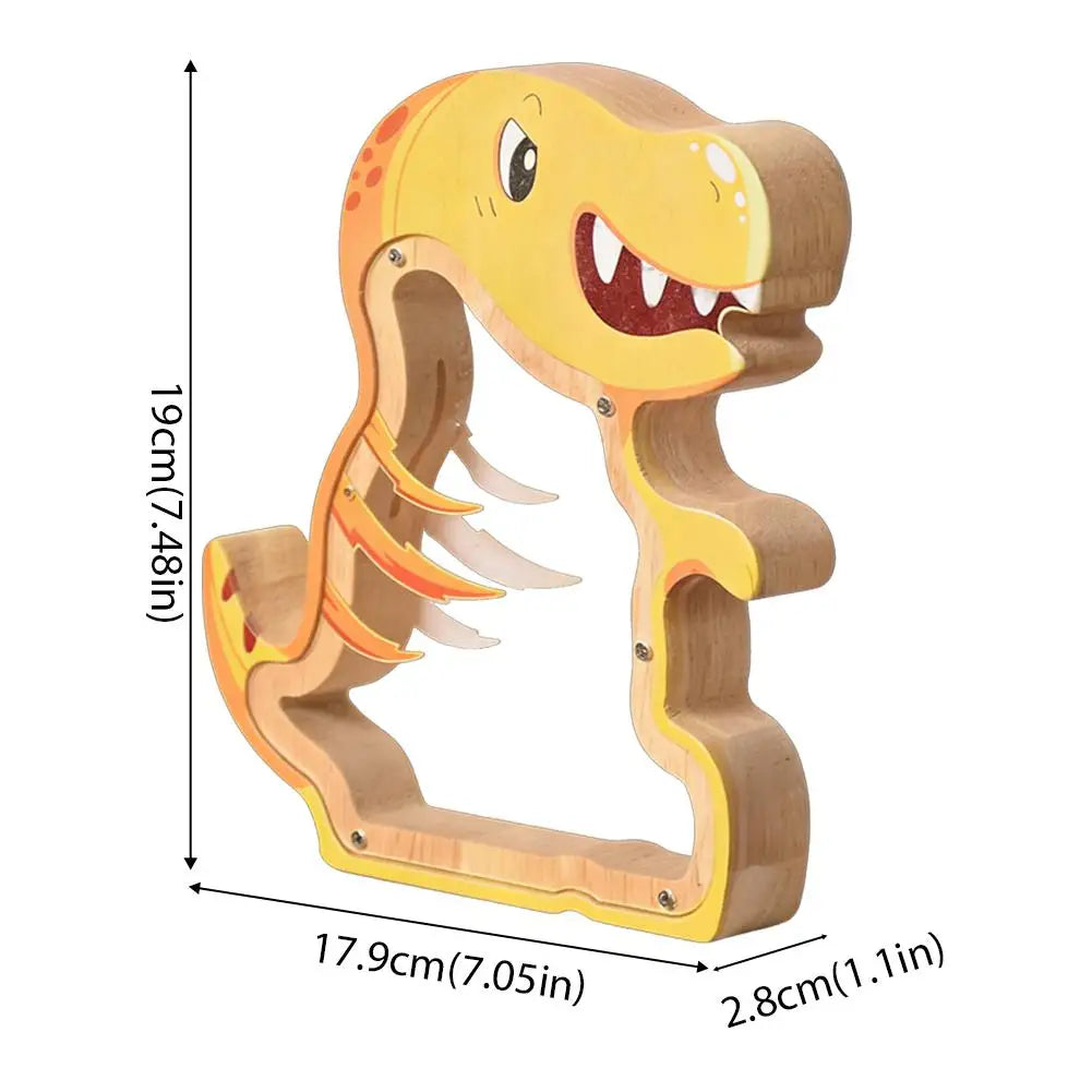 Wooden Animal Piggy Bank for Kids