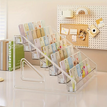 Acrylic Tiered Phone Case Display Stand