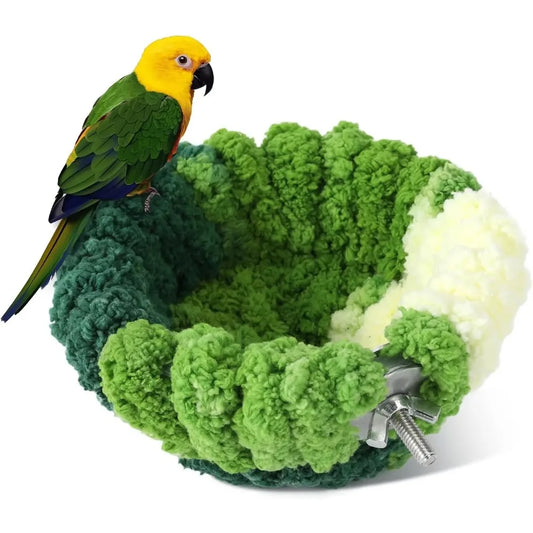 Plush Hanging Bird Nest for Cage