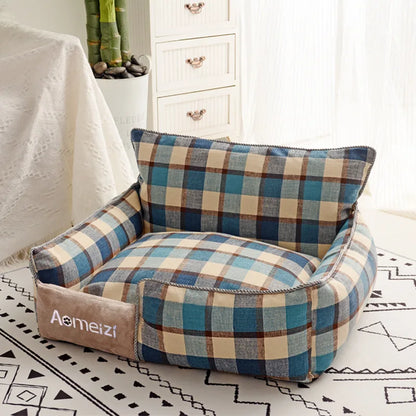 Orthopedic Pet Sofa Bed with Removable Cushion